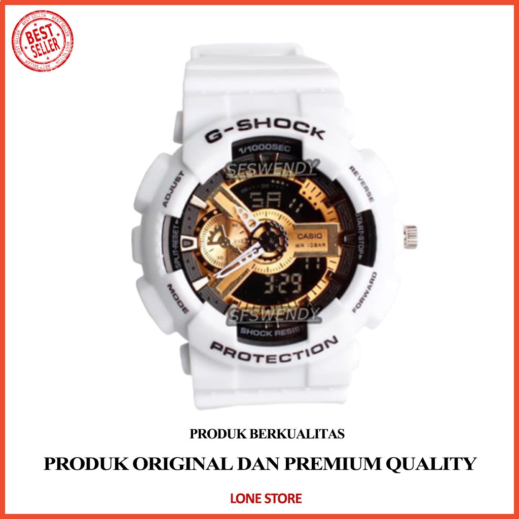 Jam g 2025 shock putih ori