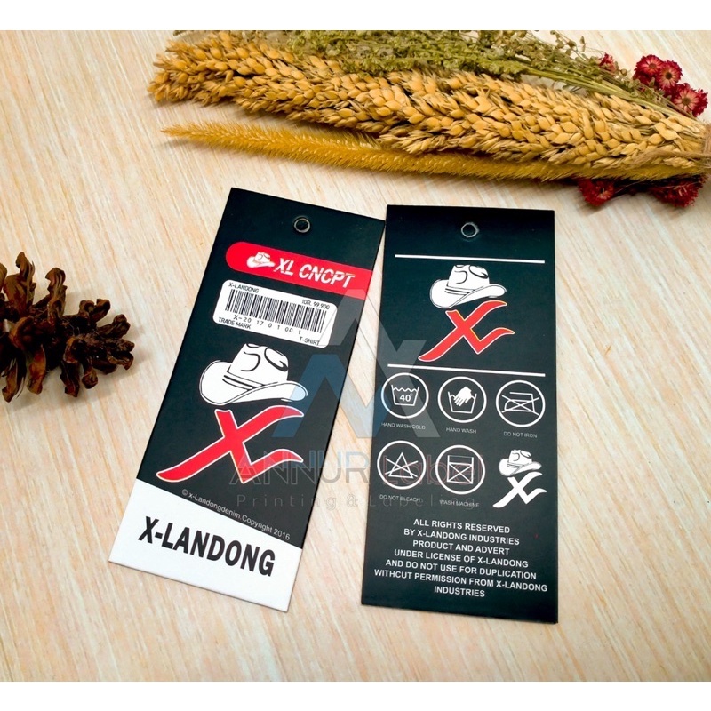 Jual hangtag 700gsm | (free desain, cetak 2sisi full colour) tag label ...