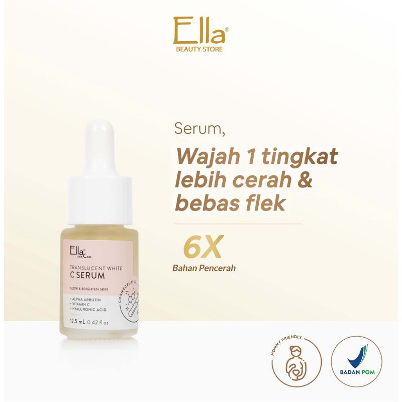 Jual Ella Skincare Translucent White Serum mengandung Alpha Arbutin
