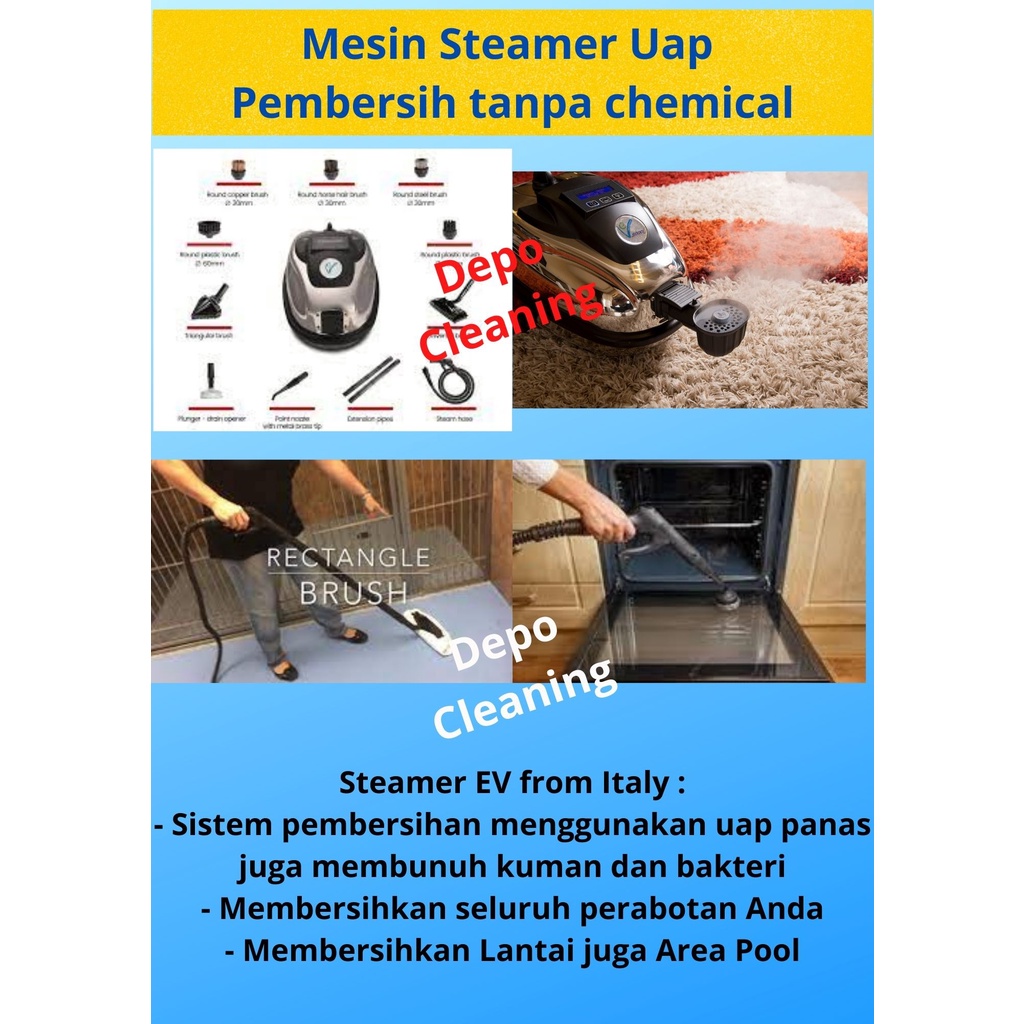 Jual Mesin Pembersih Steamer Italy EV 3000i Steam Cleaner Shopee