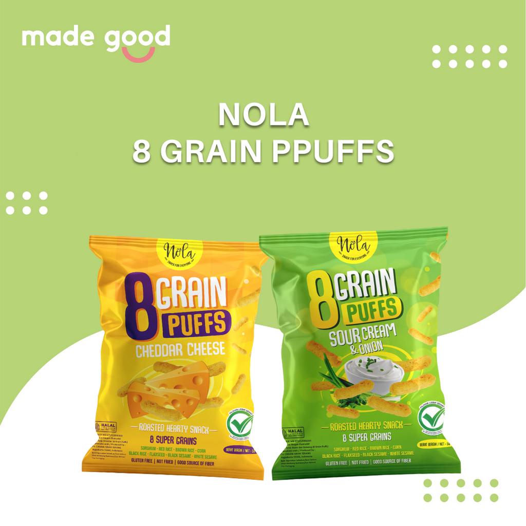 Jual Nola 8 Grain Puffs Cheddar Cheese 50 Gram, Snack Anak Gluten Free ...