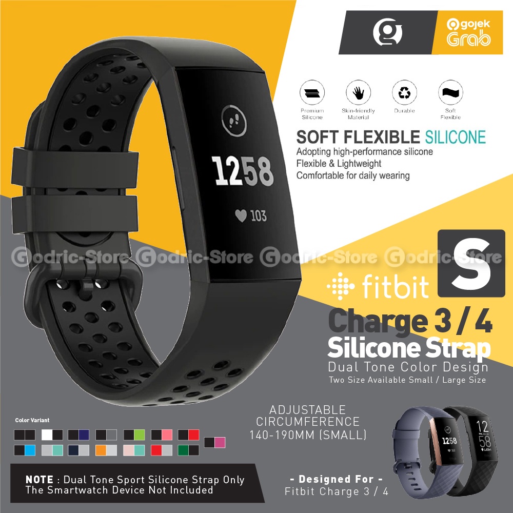 Jual Silicone SPORT DUAL TONE Strap Rubber Silikon for Fitbit