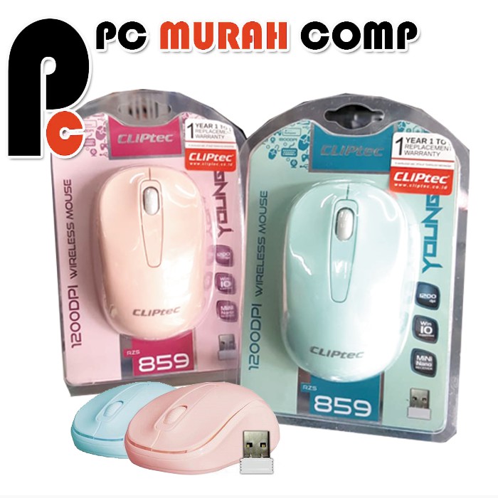 Jual Mouse Wireless Cliptec Young Rzs859 2.4GHz 1200 Dpi Original ...