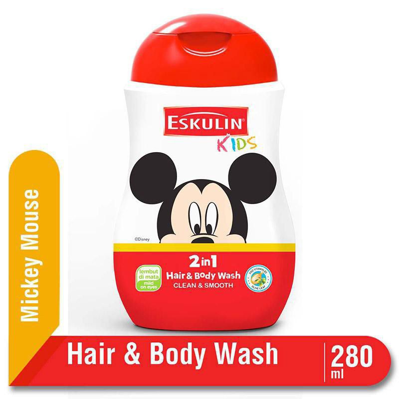 Jual Eskulin Kids Hair And Body Wash Clean And Smooth 280 Ml Botol ...