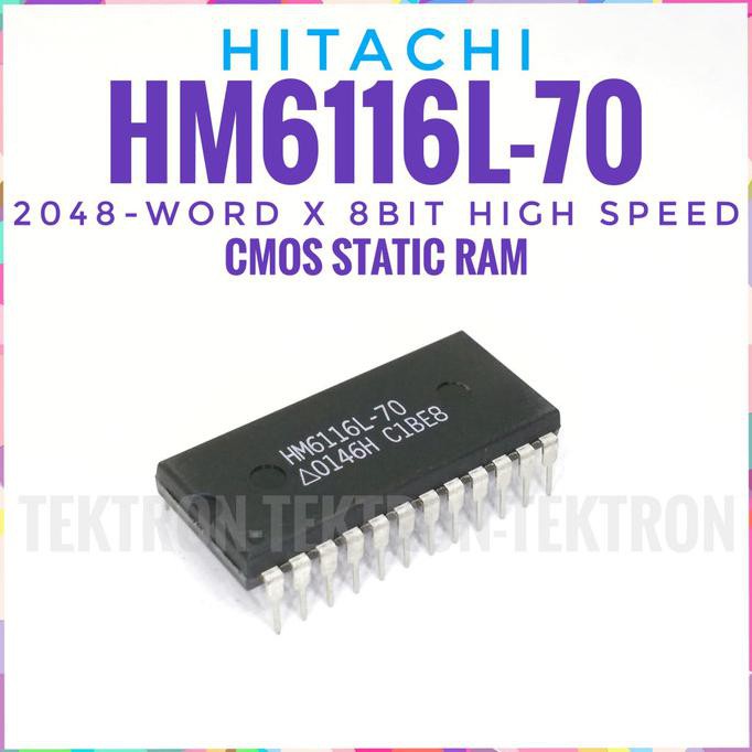 Jual Hitachi HM6116L-70 CMOS Static RAM 6116 tektron22 Diminati Banget ...