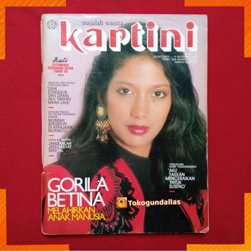 Jual Majalah Kartini Tahun 1990 Cover Rachel Azhari ,Banyak Iklan Jadul ...