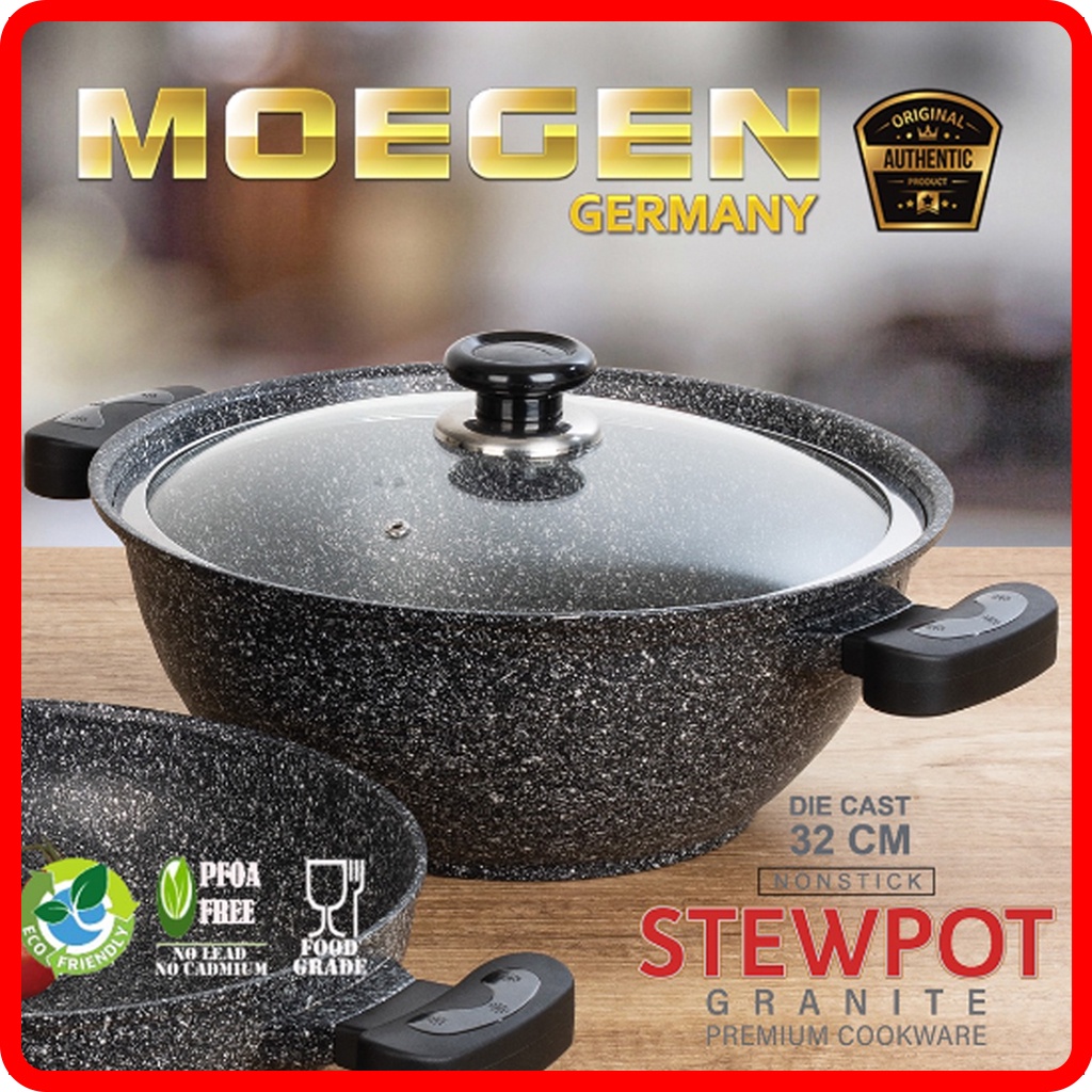 Jual MOEGEN Germany Stewpot Anti Lengket Granite Original Ukuran 32cm ...