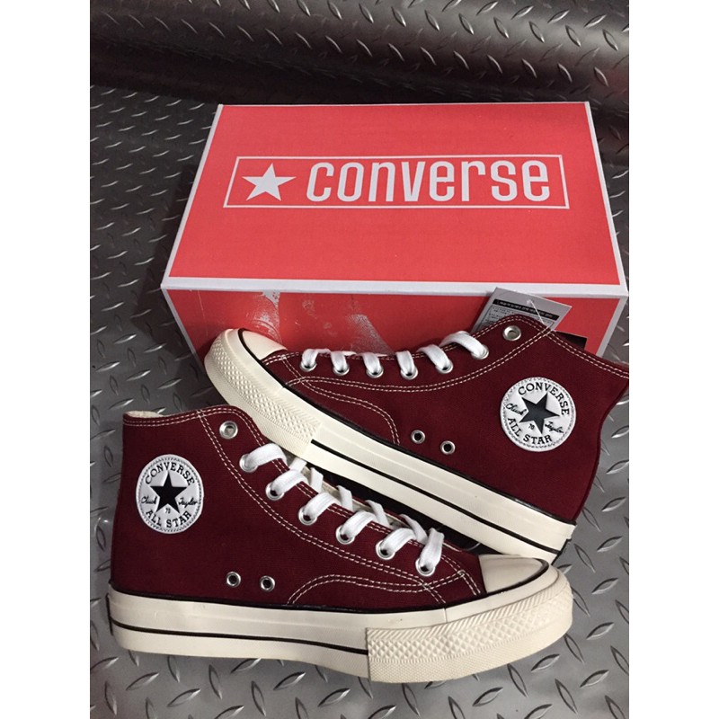 Converse merah shop maroon high