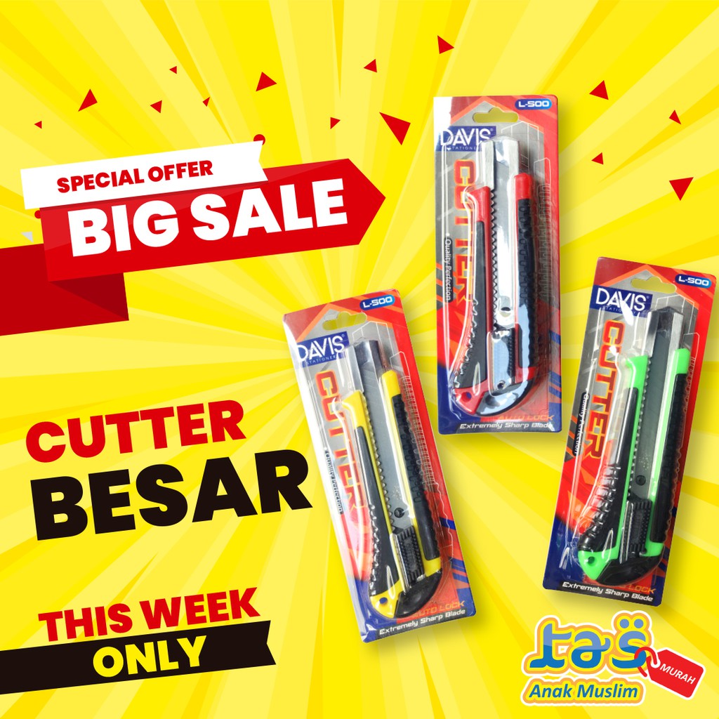 Jual Cutter Pemotong Kertas Besar Davis L-500 (Pcs) | Shopee Indonesia