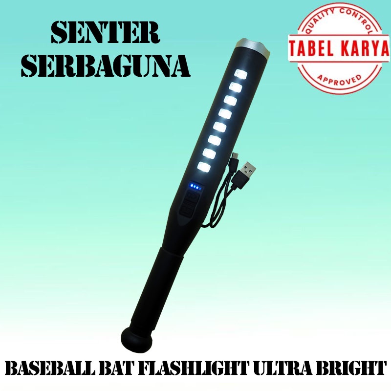 Jual LAMPU SENTER FLASHLIGHT STICK BASEBALL / LAMPU ULTRA BRIGHT + 8 ...