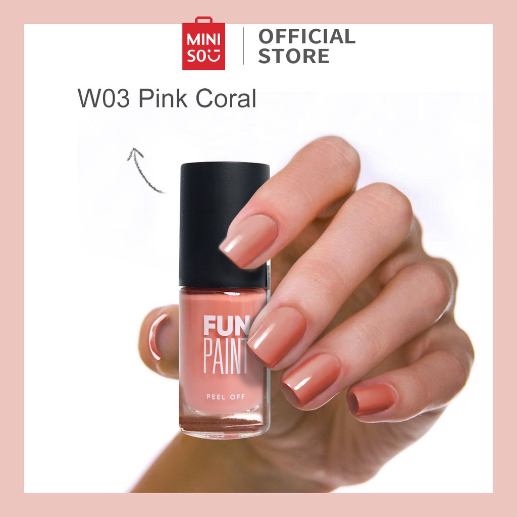 Jual MINISO official Fun Paint Peel Off Nail Polish,W06 Fossi Miniso