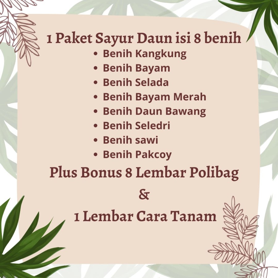 Jual Paket Hemat Benih Sayuran Daun Hidroponik Jenis Shopee Indonesia