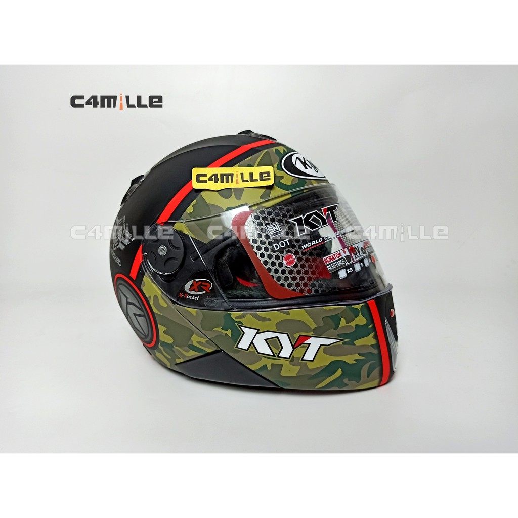 Jual Helm Kyt X Rocket Black Doff Green Red Fluo Full Face Xrocket