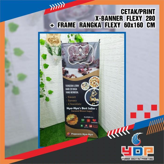 Jual Cetak/Print X-Banner Flexy 280 +Frame Rangka Flexy 60X160 | Shopee ...