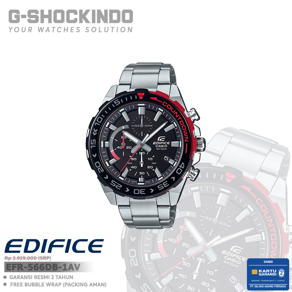 Jual Casio Edifice EFR-566DB-1AV / EFR-566DB-1AVUDF Original | Shopee ...