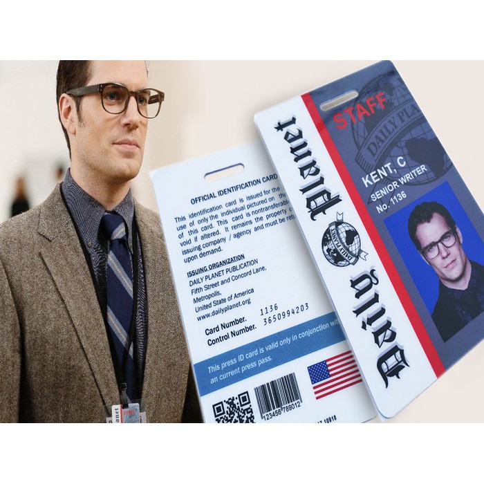 Jual Unik ID CARD COSPLAY Daily Press ID Card Superman Man Of