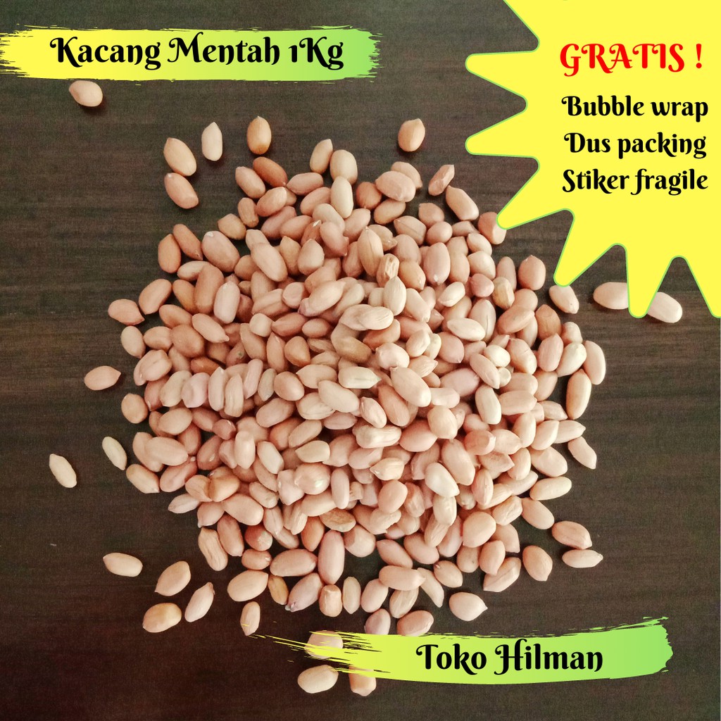 Jual Kacang Tanah Mentah Kupas 1kg Biji Kacang Shopee Indonesia