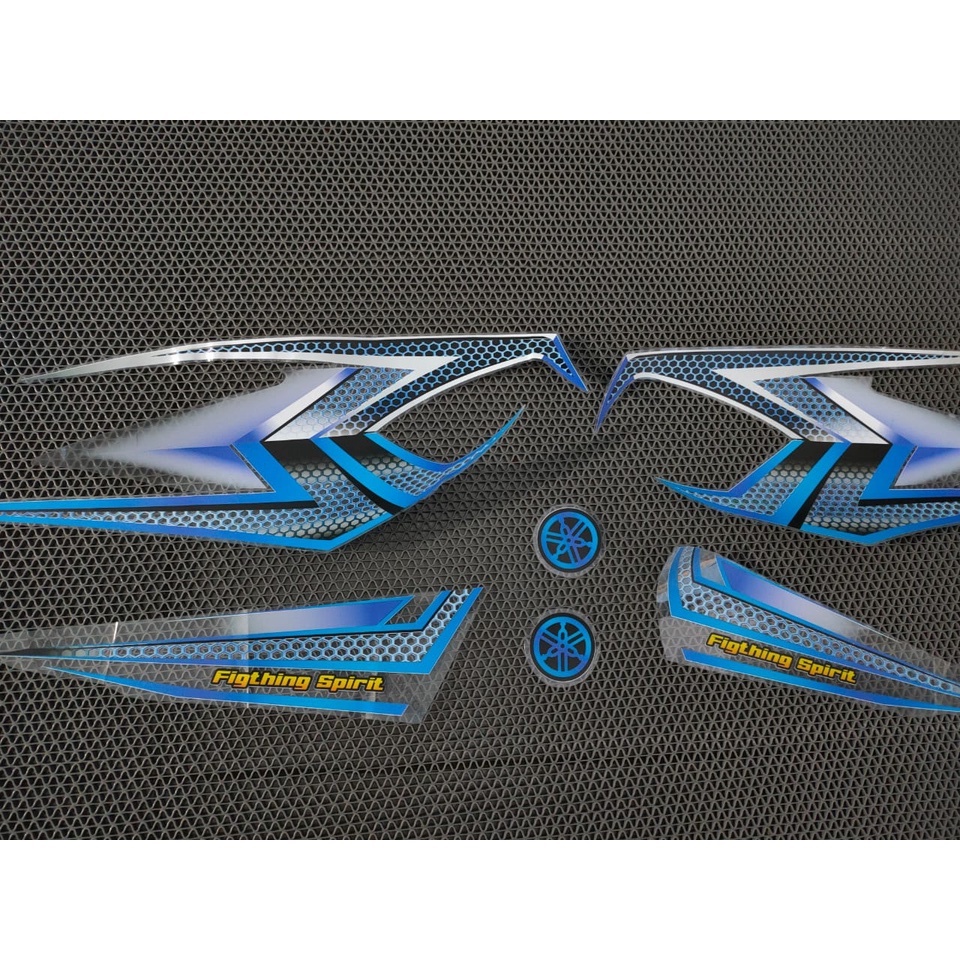 Jual STRIPING CUSTOM RX KING TRANSPARAN BLUE SAPHIRE | Shopee Indonesia