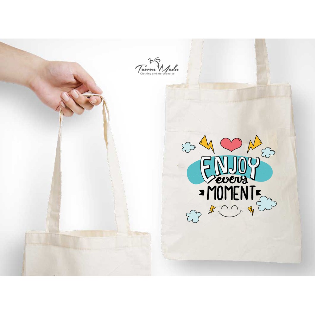 Jual SEHARI JADI I Totebag Custom Satuan 30x40cm Shopee Indonesia