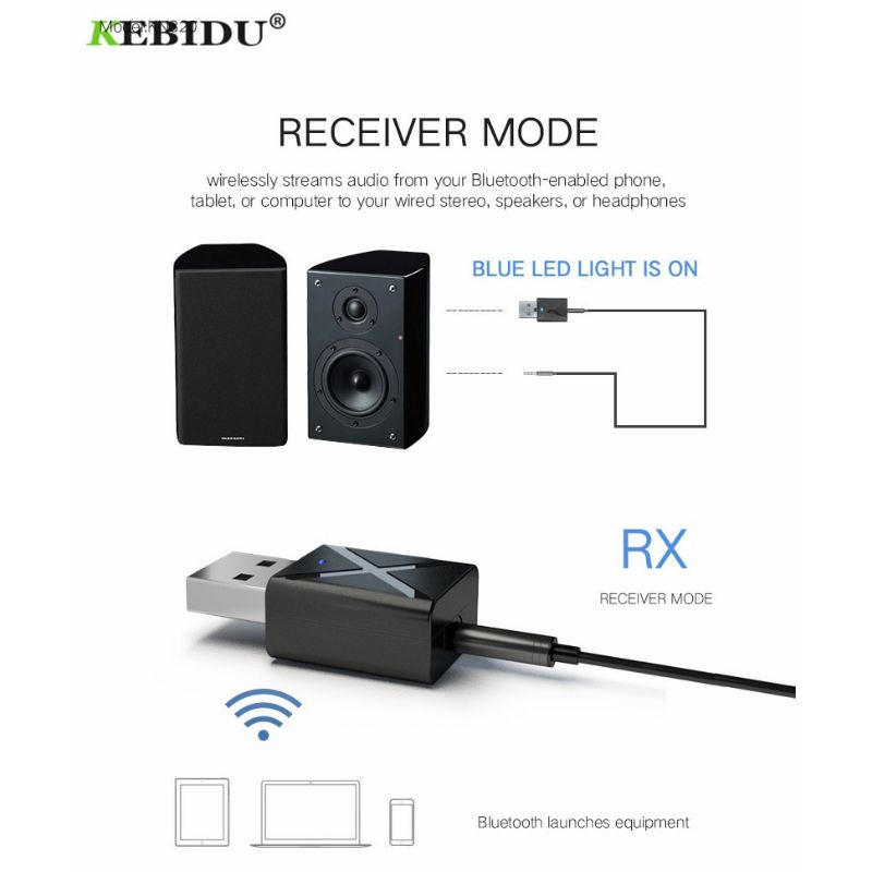 Jual KEBIDU 2 in 1 USB Dongle HiFi Audio Bluetooth Transmitter ...