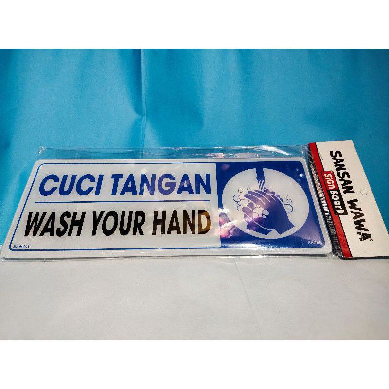 Jual Acrylic Sign Cuci Tangan Papan Akrilik Tulisan Cuci Tangan