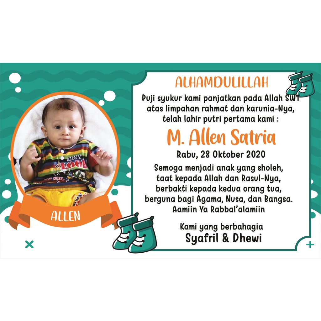 Jual Kartu Ucapan Selapanan Bayi Tasyakuran Dan Aqiqah | Shopee Indonesia