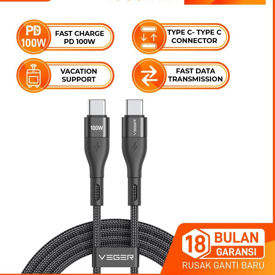 Jual New Veger Kabel Data Cable Cpd Power Delivery Pd Type C To Type C Mm Shopee