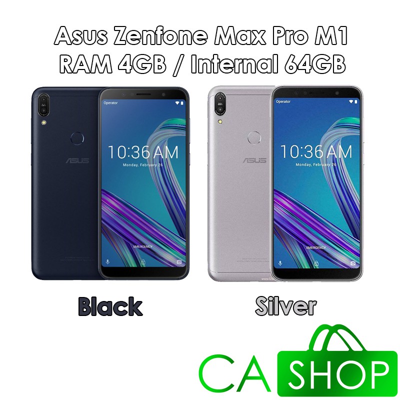Asus Zenfone Max Pro M1 ZB602KL - 4/64 (64GB) - Black / Silver - Baru NEW -  Resmi