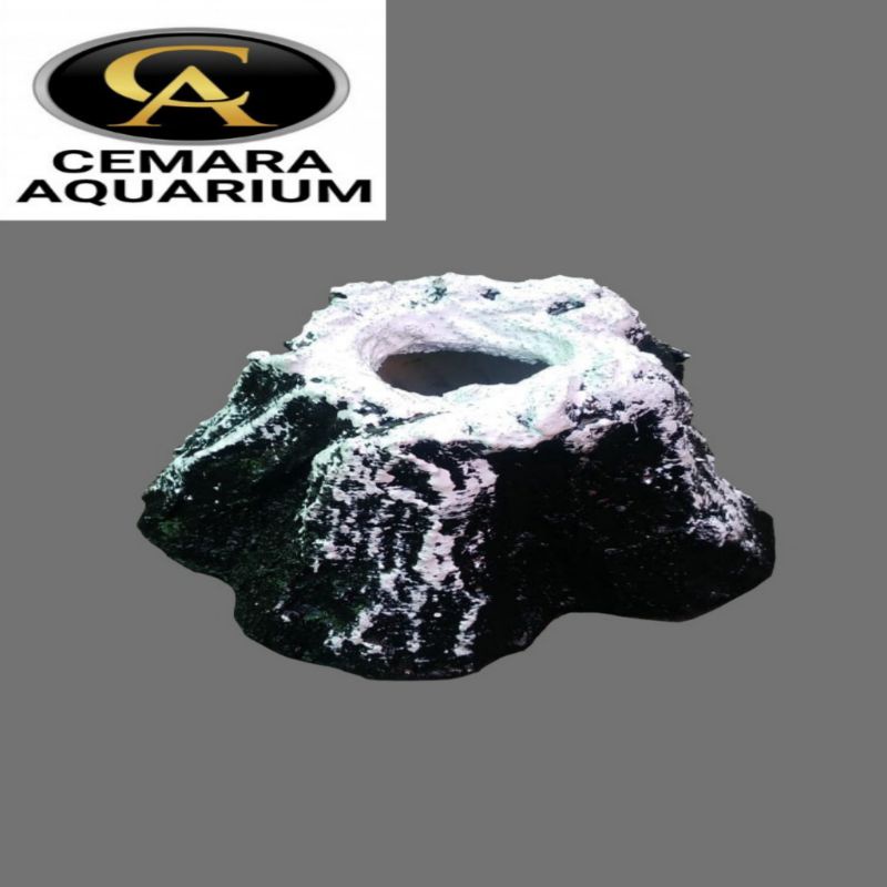 Jual hiasan aquarium/ aquarium/ gunung meletus/ mainan aquarium/ hewan ...
