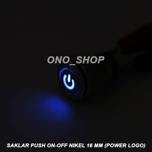 Jual Saklar Push On Off Nikel Blue Led 16 MM ( Power Logo ) | Shopee ...