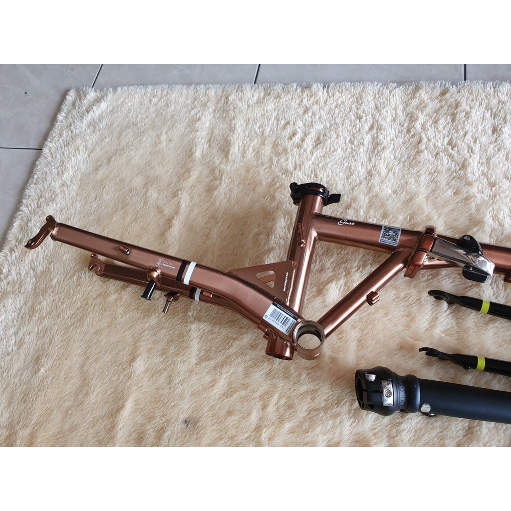 Jual Frame set fnhon Gust Rose Gold 20 inch V brake gust Rose Gold 20 ...