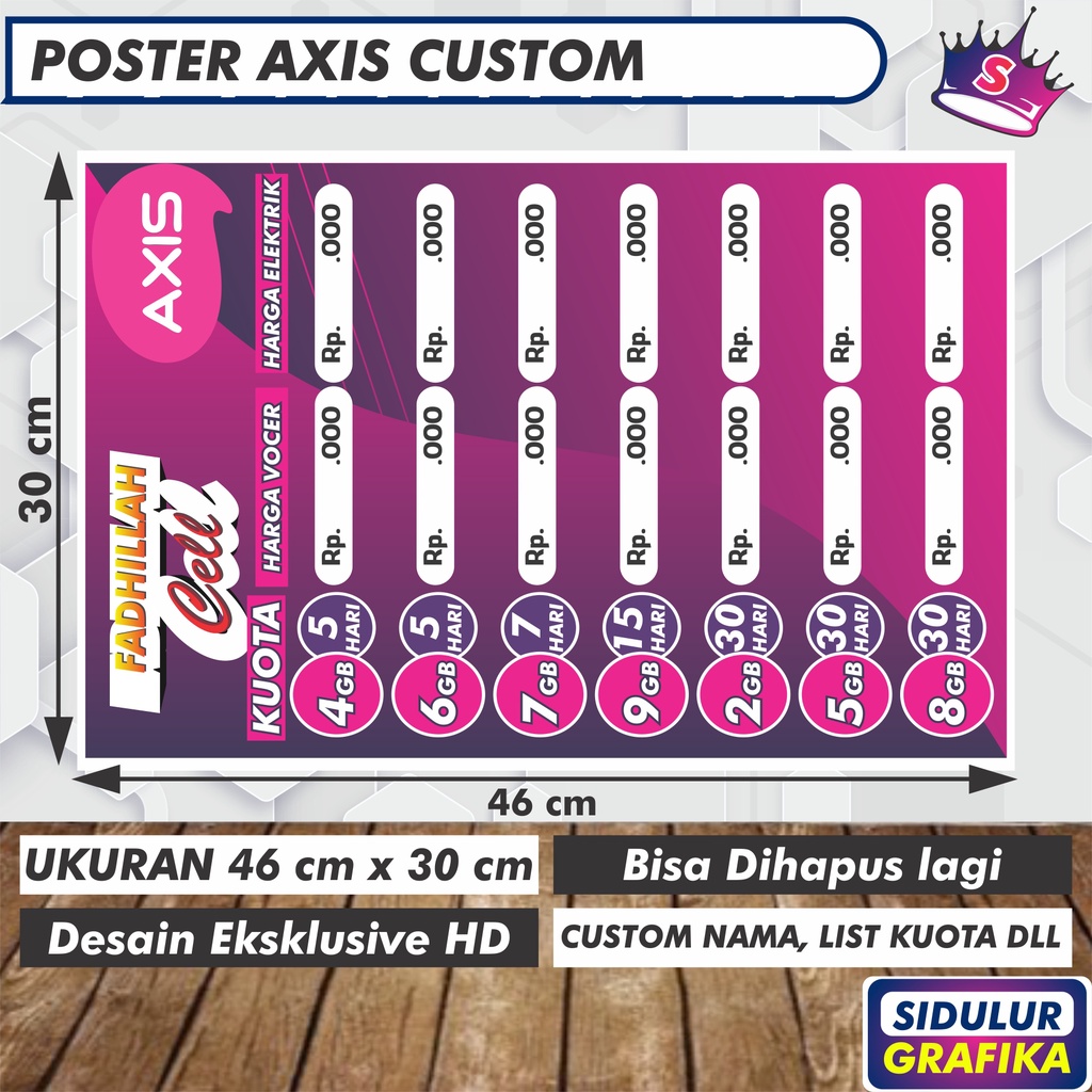 Jual Cetak poster A3 informasi poster axis custom | Shopee Indonesia