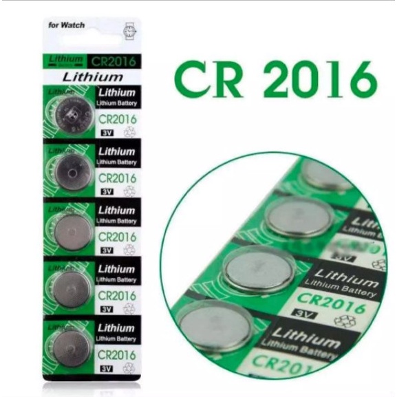 Jual Baterai Lithium Battery Batre CR 2016 CR2016 KALKULATOR JAM TANGAN ...