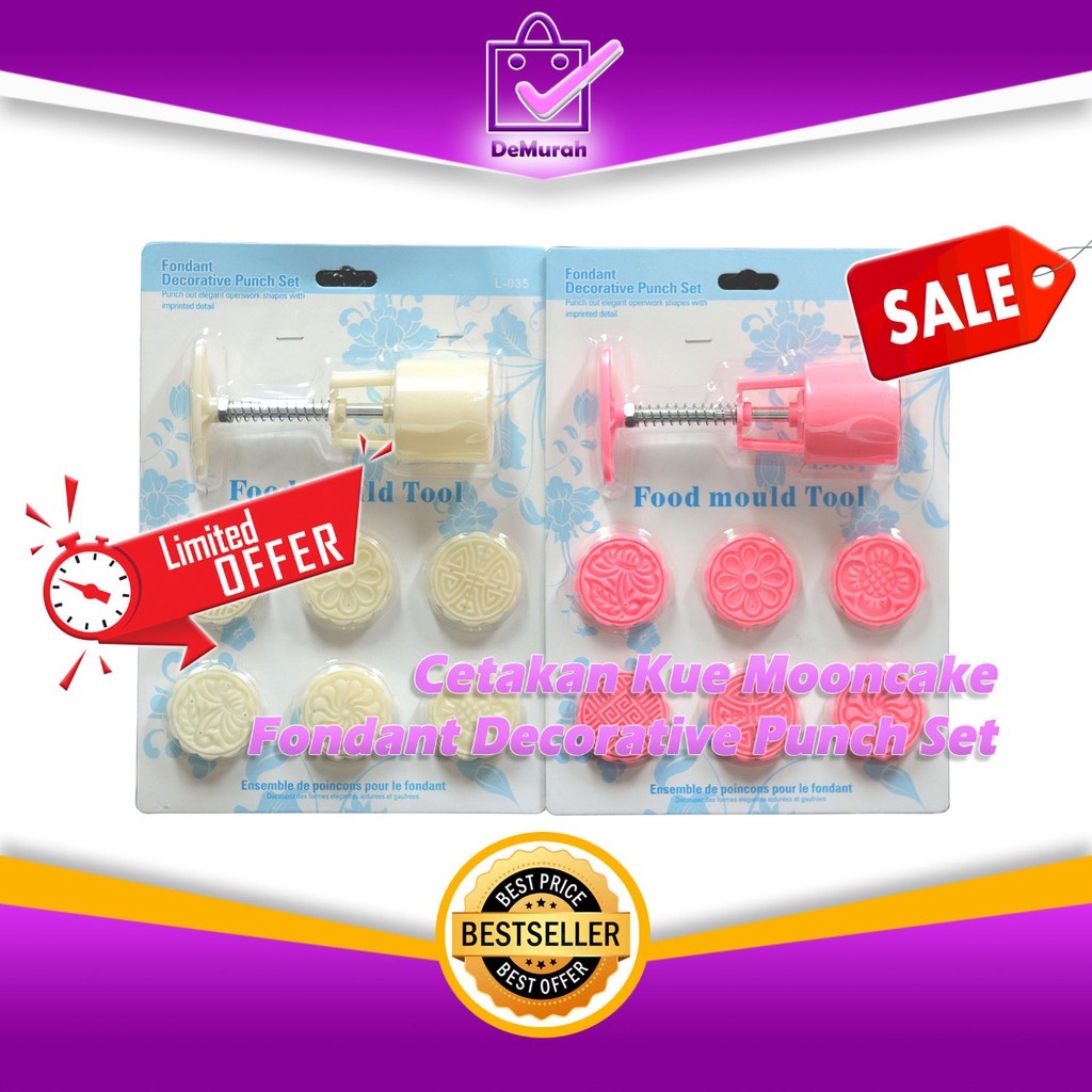 Jual Cetakan Kue Mooncake / Fondant Decorative Punch Set Shopee Indonesia