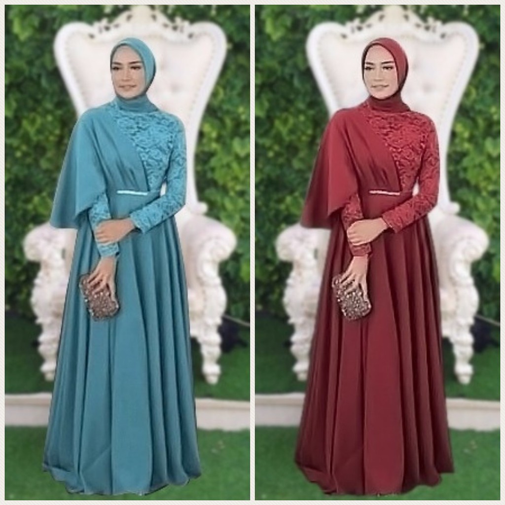 Cape dress brokat best sale