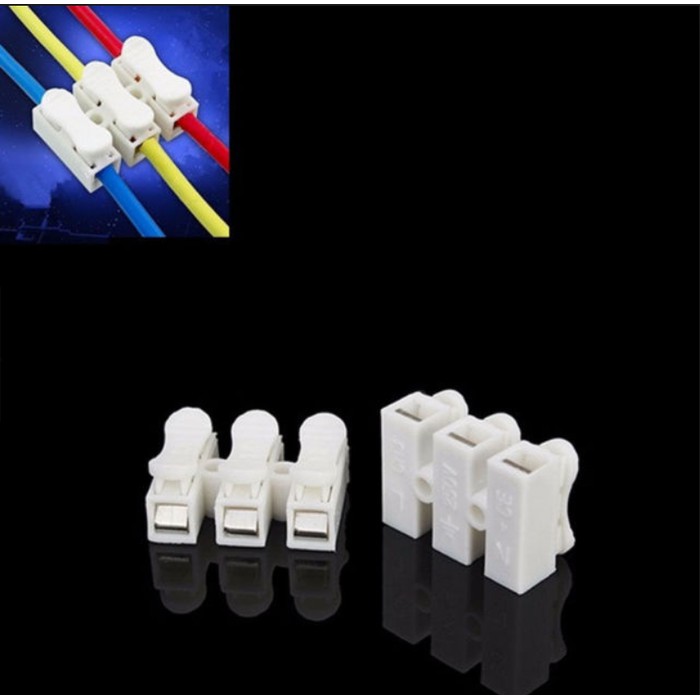Jual CH-3 Quick Connect 3 Wire Connector Spring Terminal Sambungan ...
