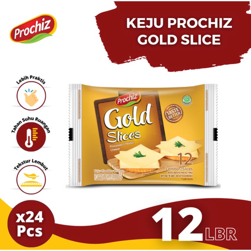 Jual Keju Prochiz Gold Slice Isi 12 Pcs Shopee Indonesia 2947