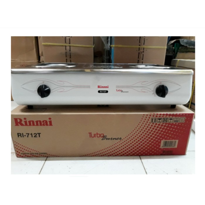 Jual Rinnai Kompor Gas 2 Tungku Api Turbo Stainless Steel RI-712 T RI ...