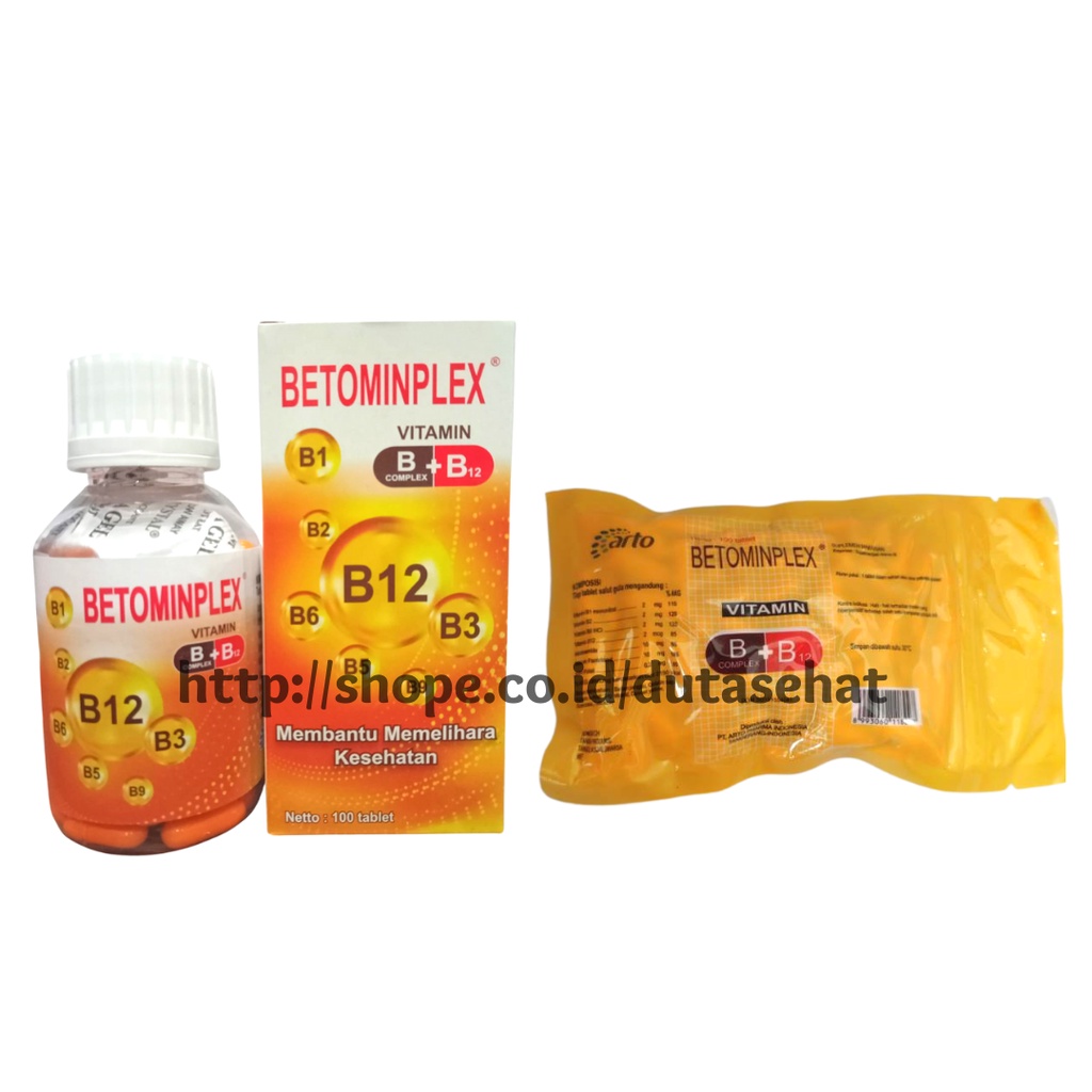 Jual Betominplex Vitamin B Complex + B12 100's(Botol), Betominplex ...