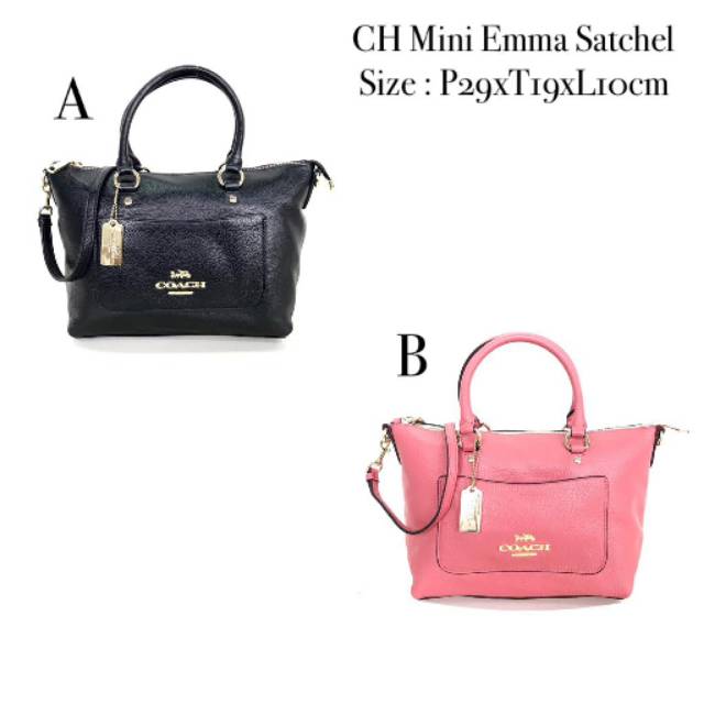 Coach mini discount emma satchel size