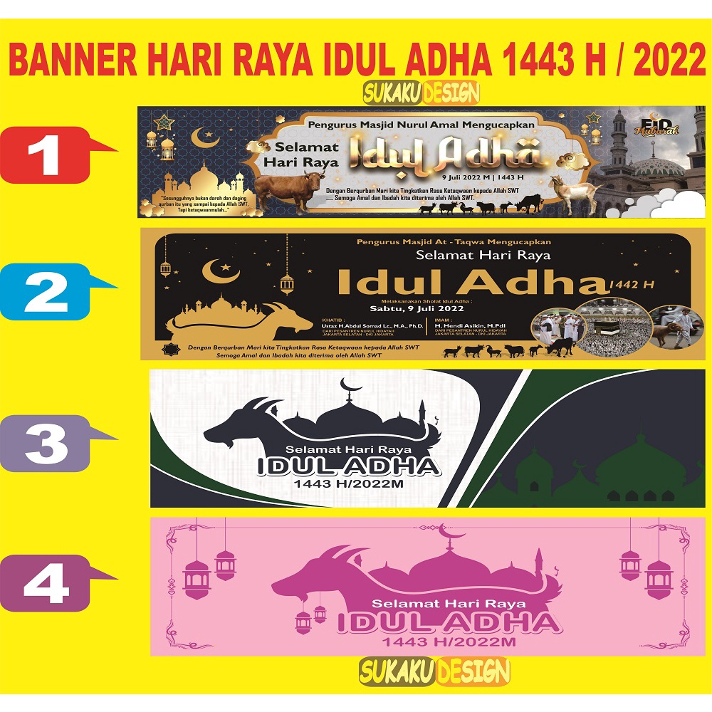 Jual Banner / Spanduk Idul Adha 1443 H / Qurban 2022 / Bisa COD ...