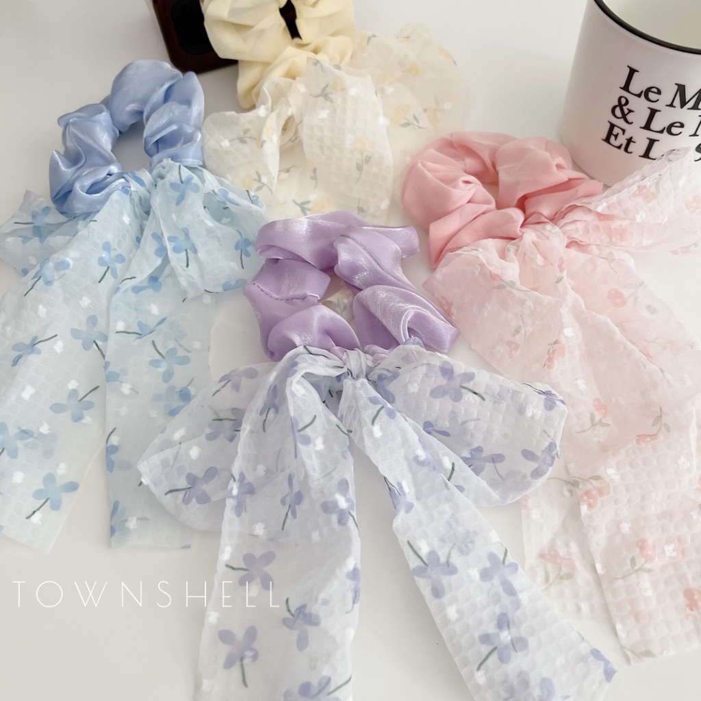 Jual Town Shell - Biba Korean Ribbon Scrunchy / Scrunchie / scrunchies ...