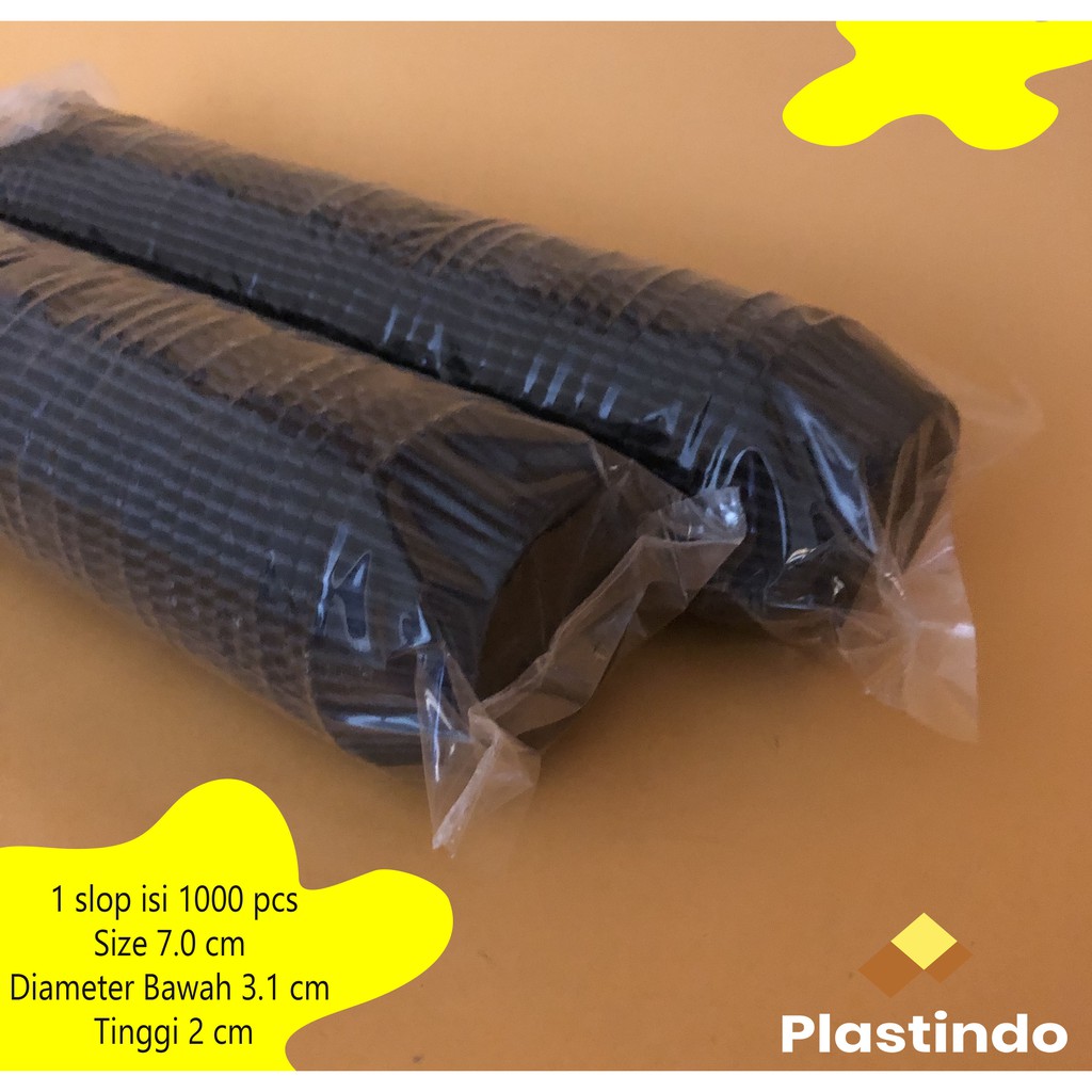 Jual Cake Case Black 7 cm | CUP BAKING GLASSINE BLACK | PAPER CUP CASE ...