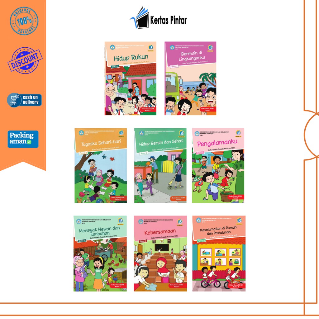 Jual BUKU TEMATIK SD MI KELAS 2 TEMA 1 2 3 4 5 6 7 8 BUKU TEMA KELAS 2 ...