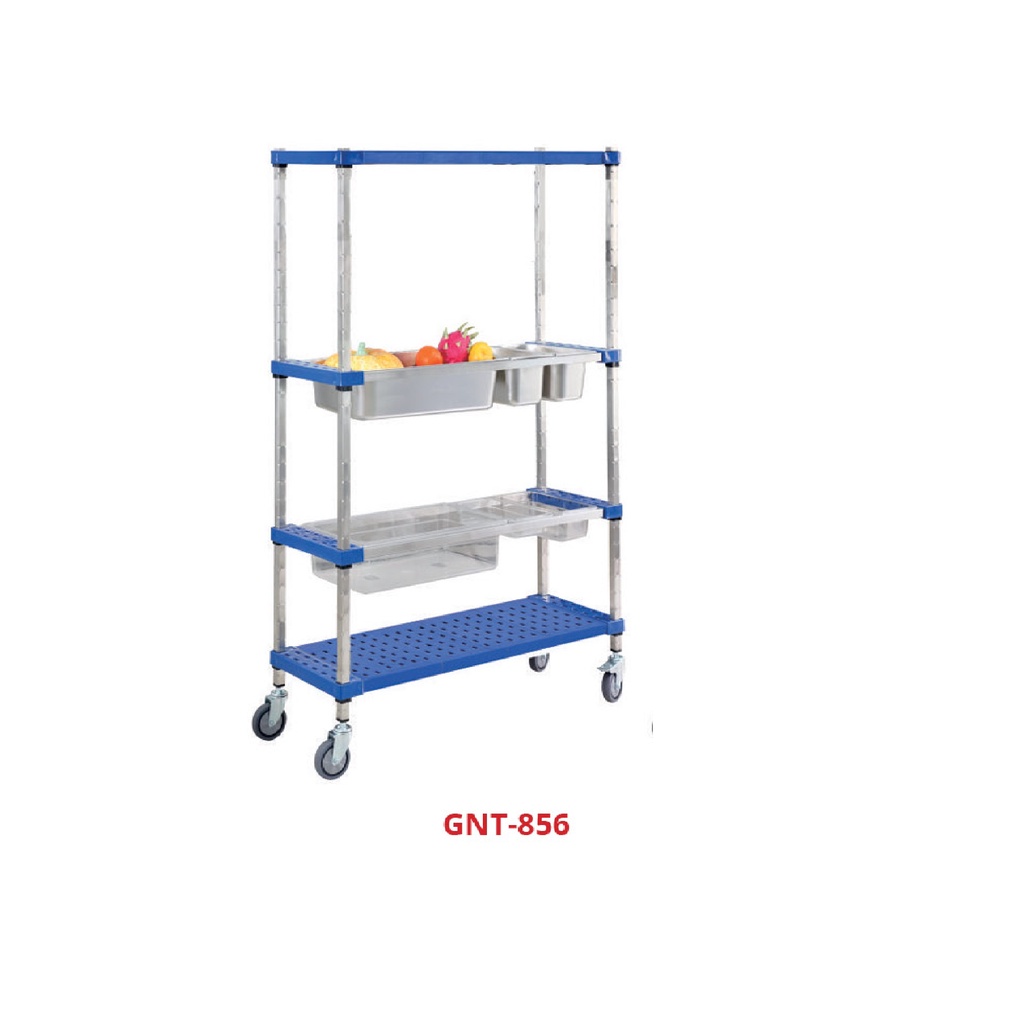 Jual GETRA Stainless Steel GN Rack Trolley GNT-856 Troli 4 Rak ...