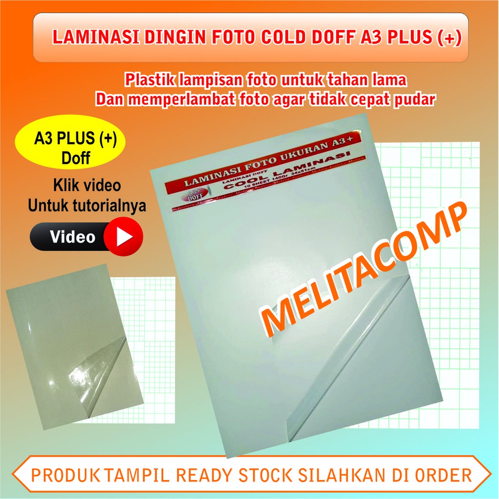 Jual Plastik Laminasi Kertas Foto Doff A3 Ukuran 340 X 510mm 140gram