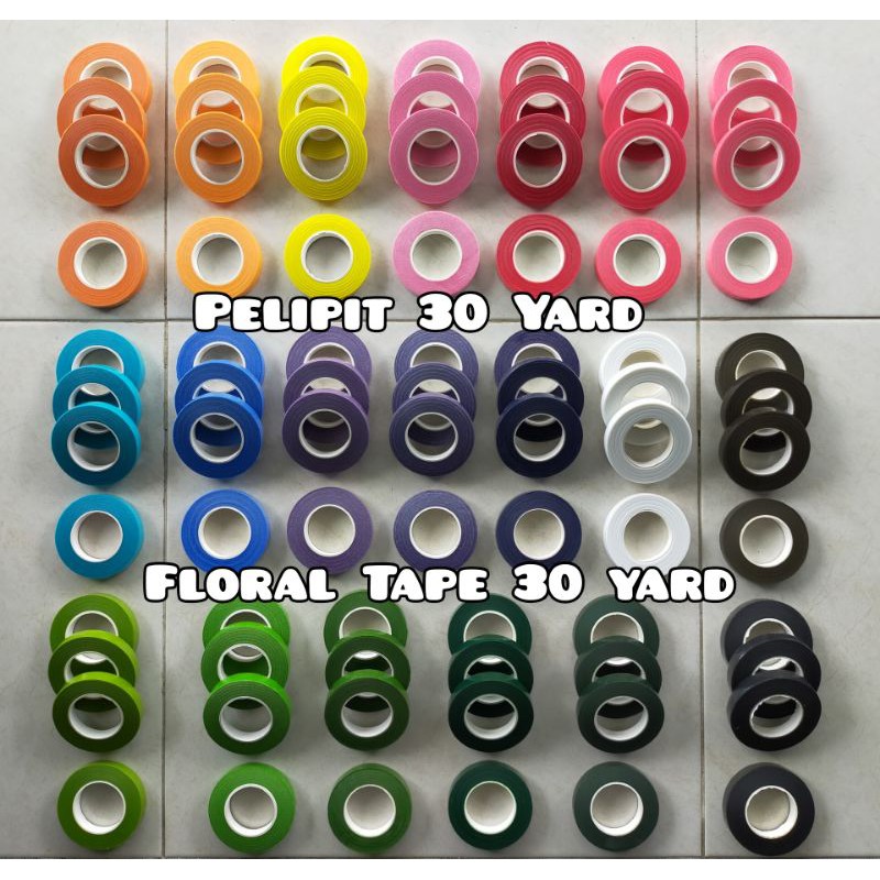 Jual Floral Tape 30 Yard 1 Roll Pelipit 30 Yard Isolasi Bunga Selotip ...