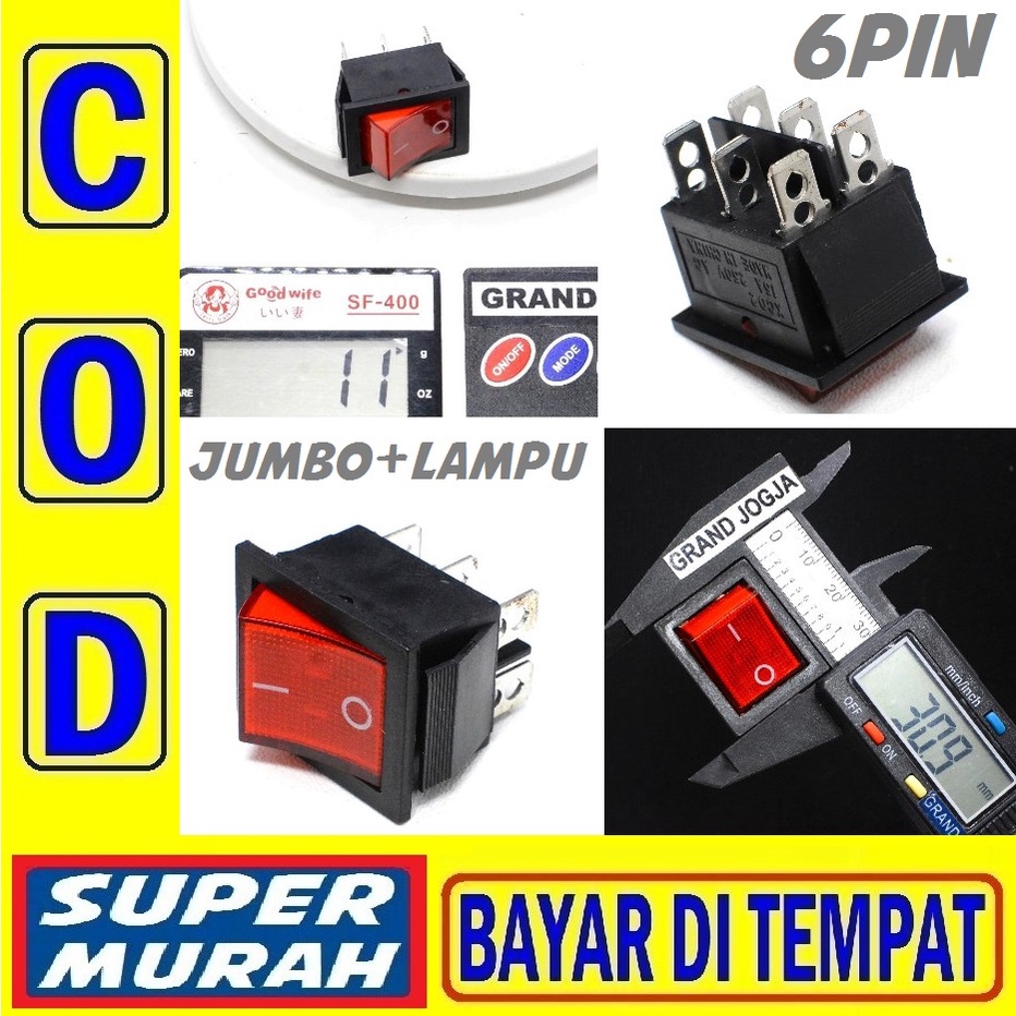 Jual Saklar On Off Merah 2pin 2 Pin Rocker Switch Tombol Lampu Led ...