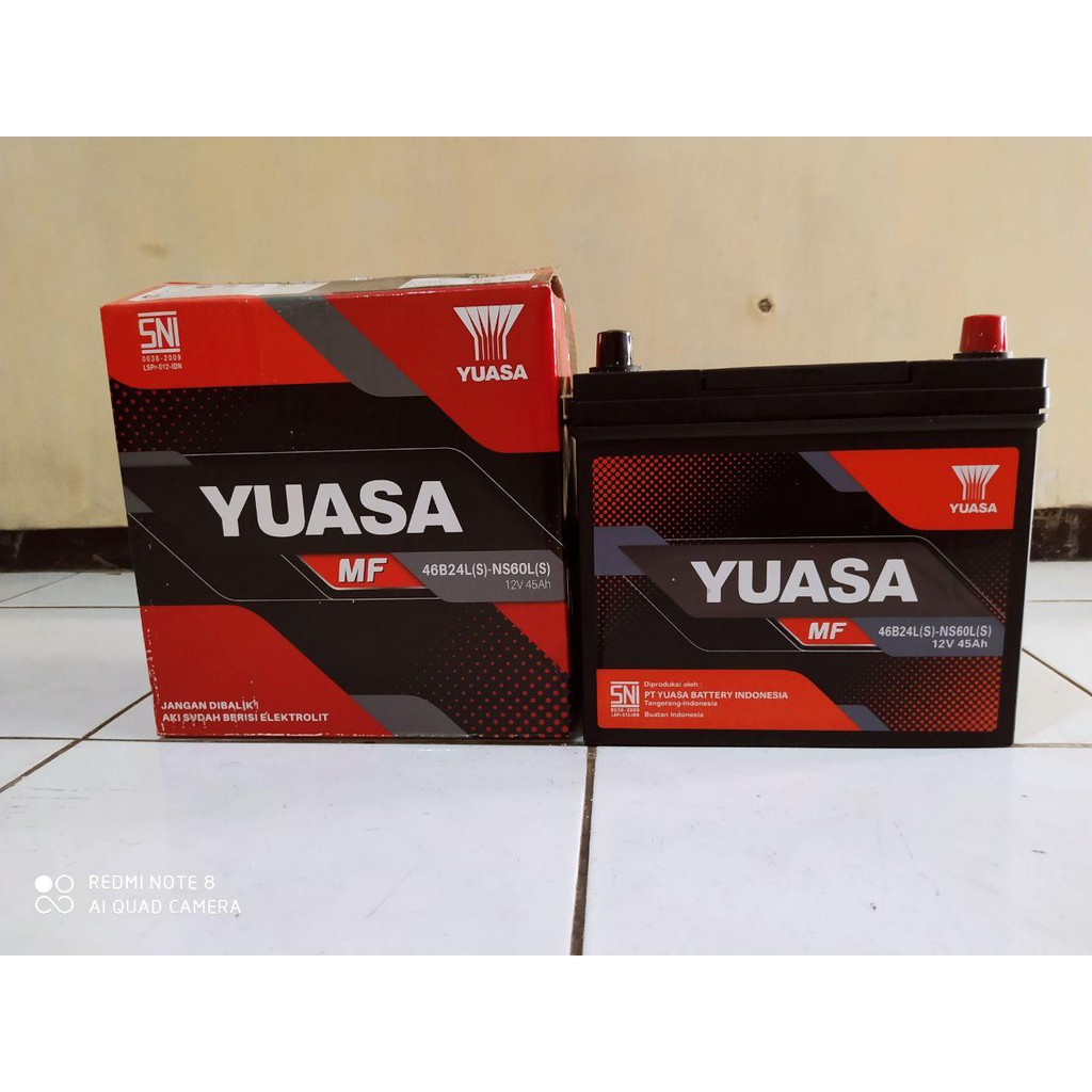 Jual AKI MOBIL CRV YUASA MF/KERING NS60LS 12V/45AH | Shopee Indonesia