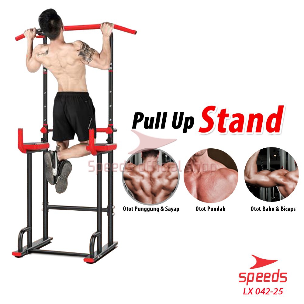 Jual SPEEDS Pull Up Stand Chin Up Pull Up Bar Alat Fitness Untuk di